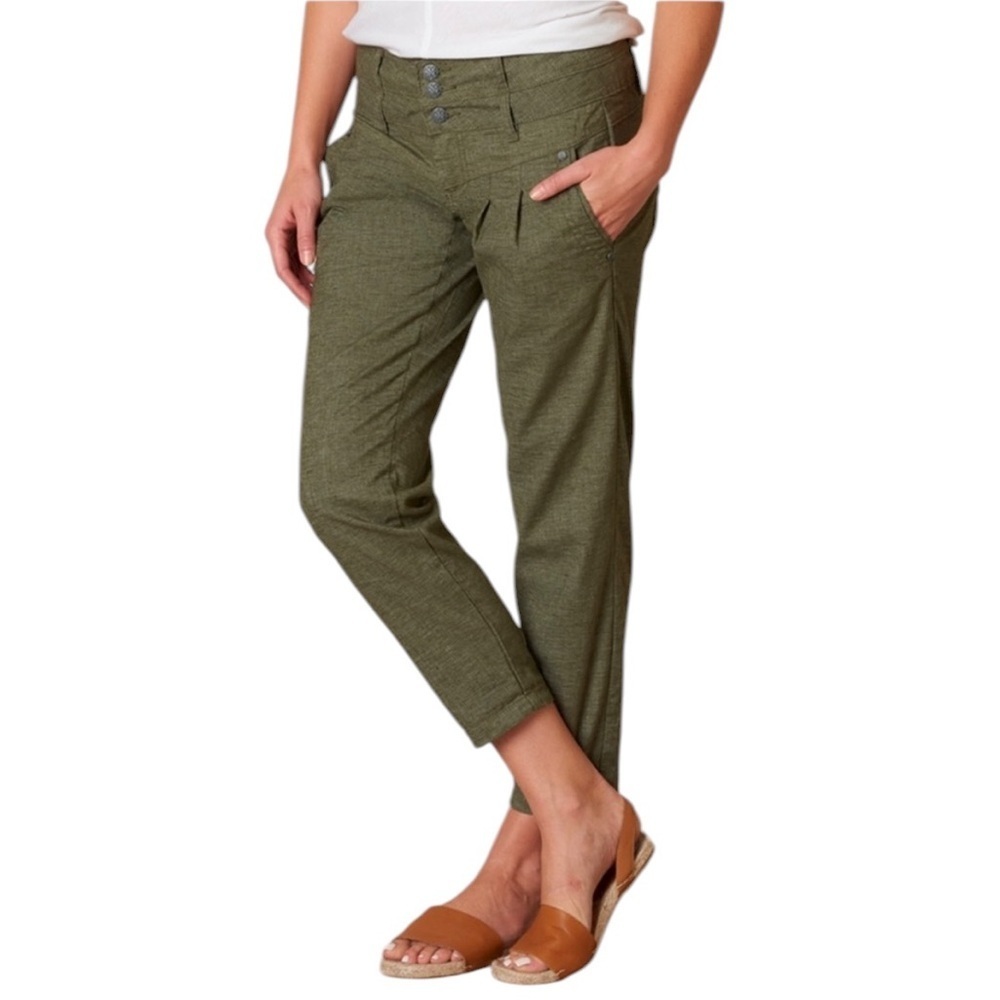 Prana Lizbeth Capri Olive Green Women's Pants SZ 0